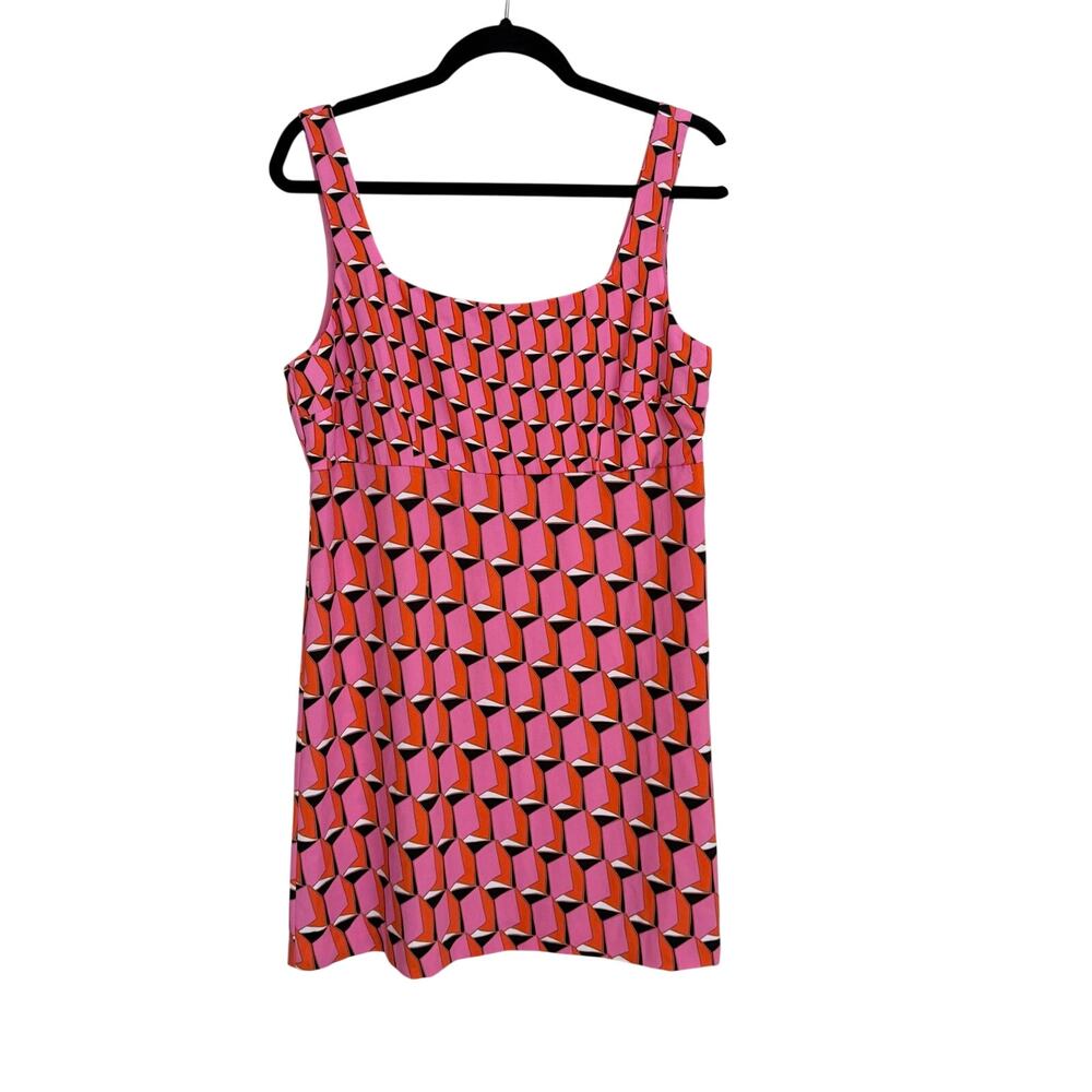 Diane Von Furstenberg X Target Tank Dress 12 Red Mini Geometric Retro Maximalist